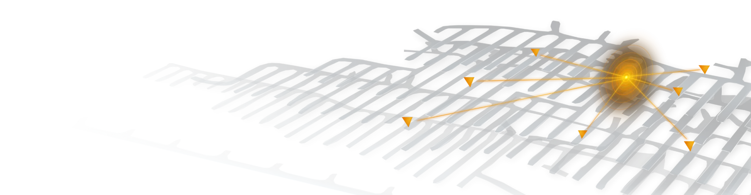 underground 3d mine model with sensors detecting a seismic event